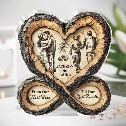 "Until The Very End" Personalized Plaque for Couples with personalized design details for meaningful gifting