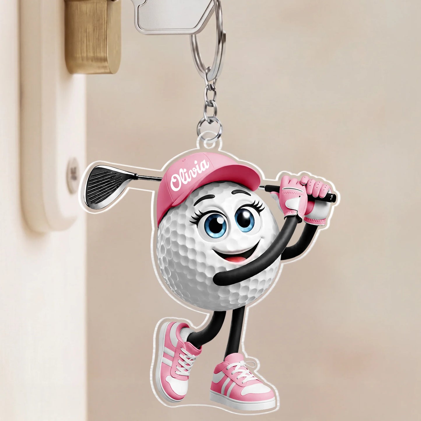 Custom Golf Keychain personalization view for Dad