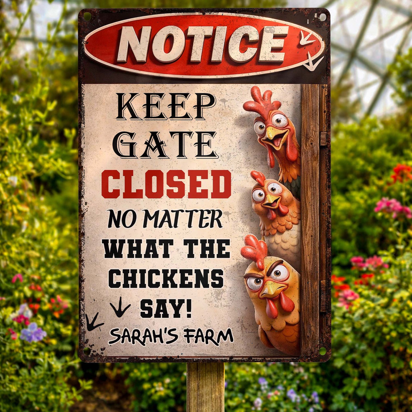 Custom Chicken Coop Sign for Family with personalized design details for meaningful gifting image 7