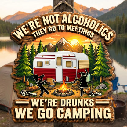 Custom Camping Wood Sign personalization view for Couples