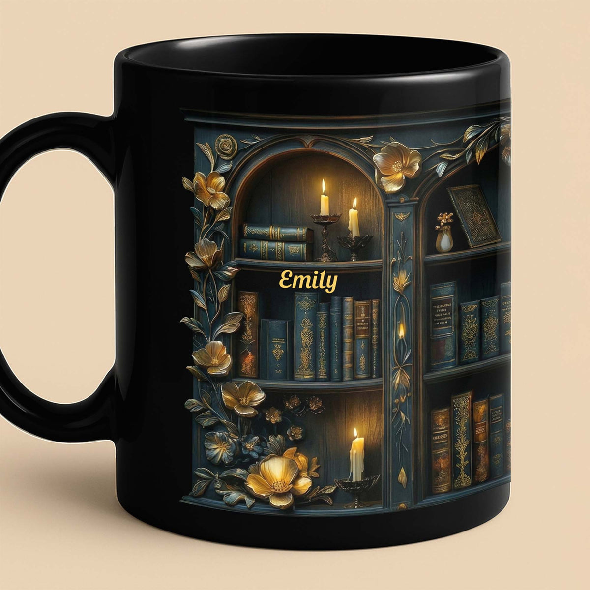 Enjoy Cozy Moments With Floral and Candle Bookshelf Design
