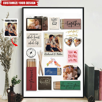 Custom Couple Photo Poster personalization view for Couples