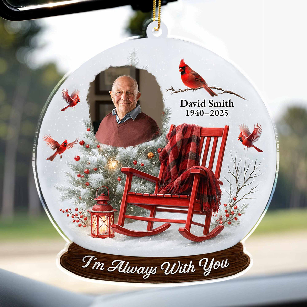 I'm Always With You, Cardinal Birds And Christmas Tree