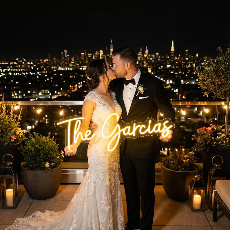 Personalised LED Neon Sign - Custom Name & Logo Light for Wall Decor, Wedding & Bedroom