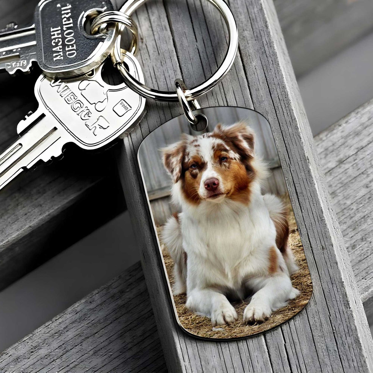 Personalized pet memorial keychain with custom dog photo print and engraved remembrance quote for dog lovers image 7