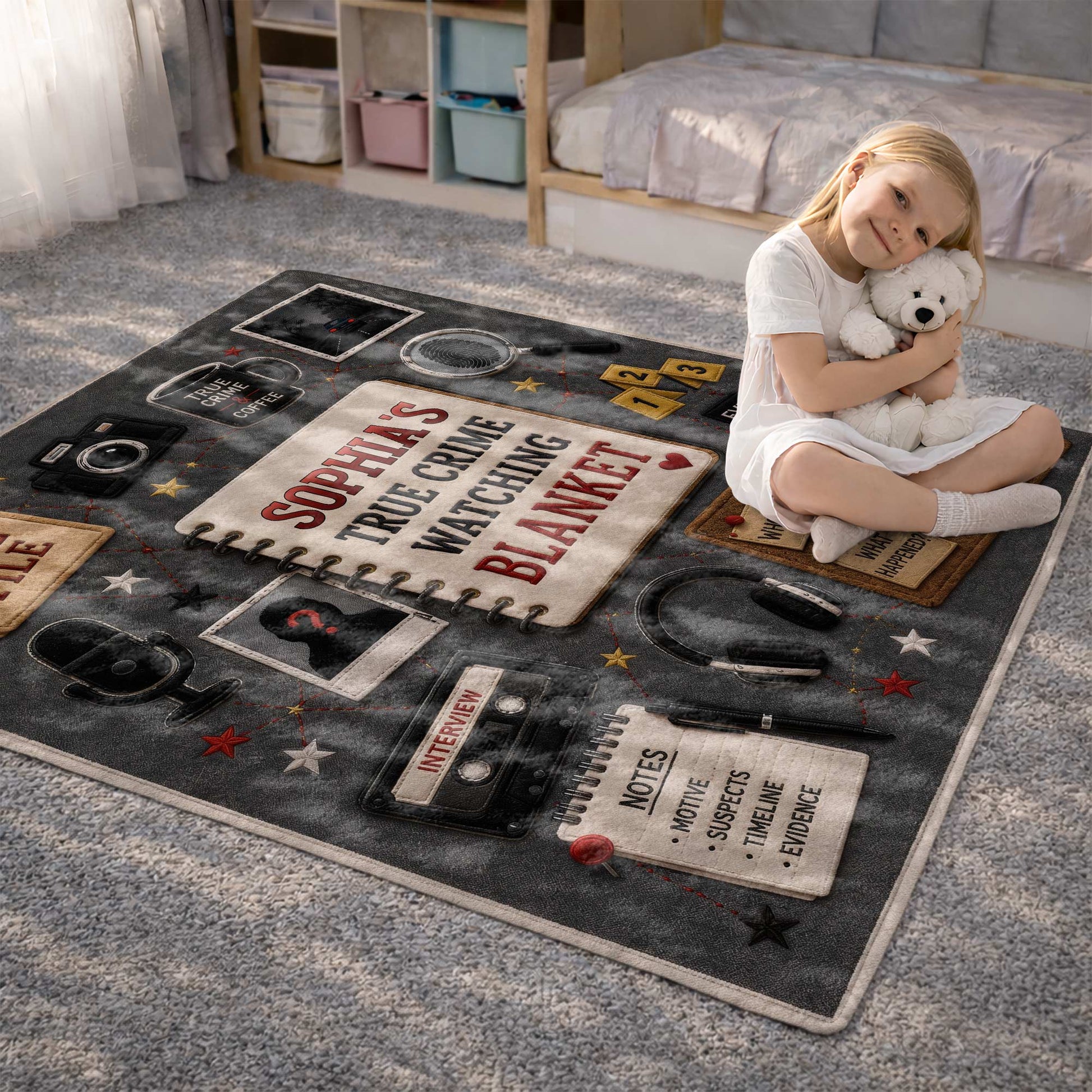Personalized True Crime Blanket personalization view for Best Friends