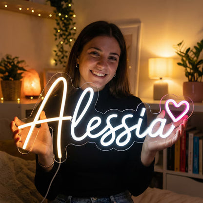 Personalised LED Neon Sign - Custom Name & Logo Light for Wall Decor, Wedding & Bedroom