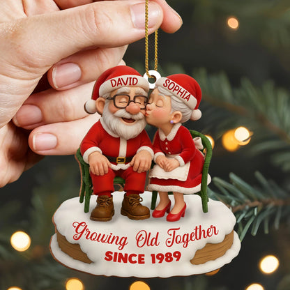 Growing Old Together Elderly Couple Christmas