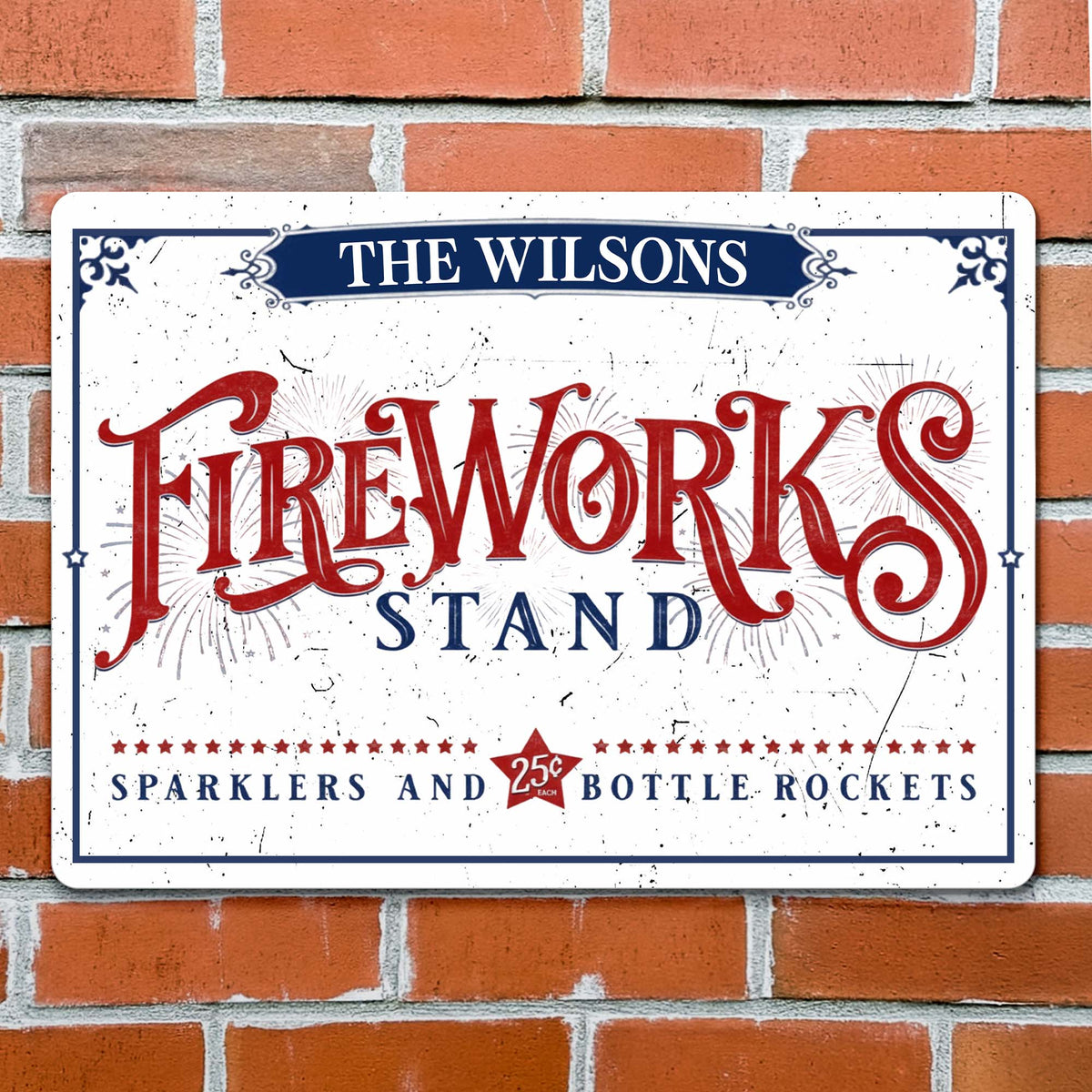 Fireworks Stand With Sparklers And Bottle Rockets Decor