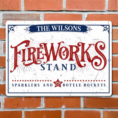 Fireworks Stand With Sparklers And Bottle Rockets Decor