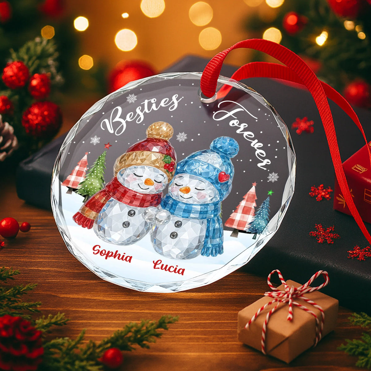 Besties Forever Snowmen Ornament