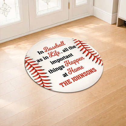 Custom Baseball Doormat personalization view for Dad