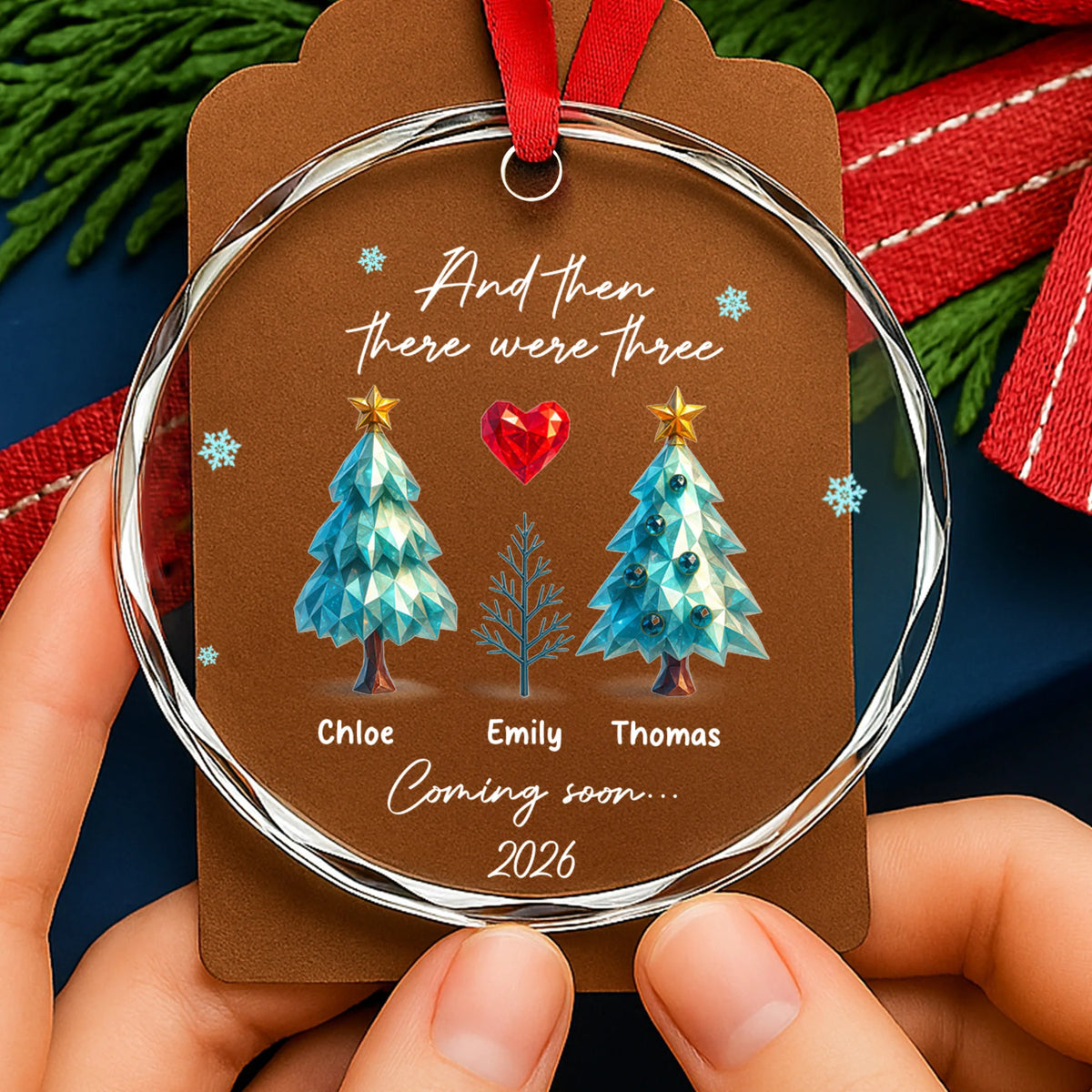 And Then There Were Three, Christmas Trees Heart Design