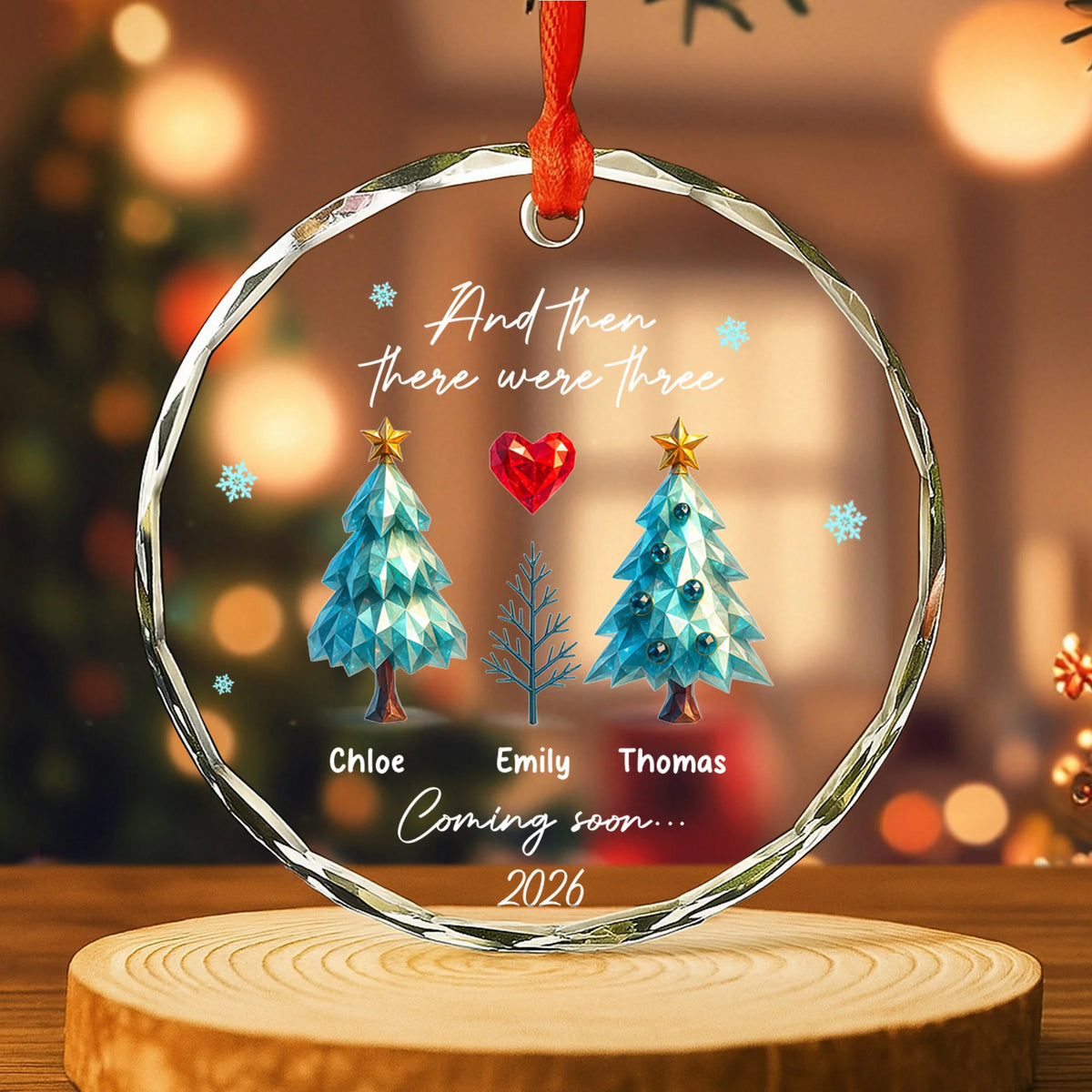 And Then There Were Three, Christmas Trees Heart Design