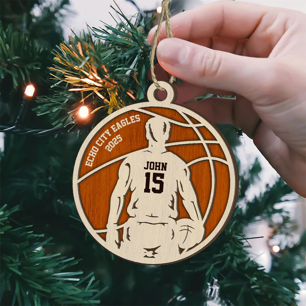 Wooden Ornament detail view for Son/Grandson