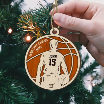 Wooden Ornament detail view for Son/Grandson