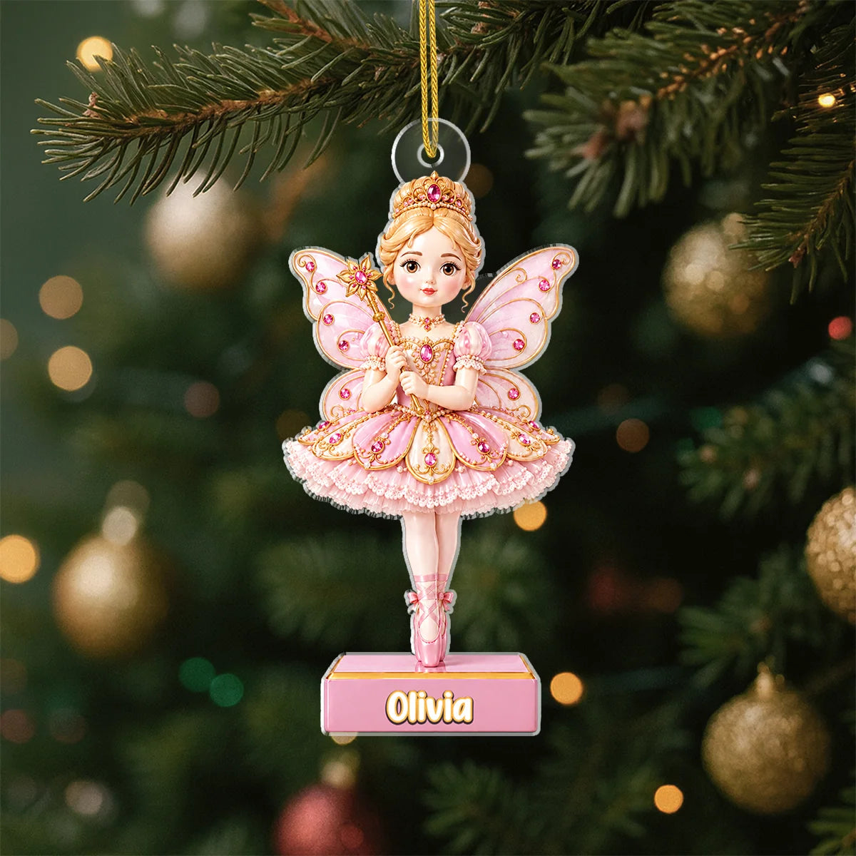 Nutcracker Christmas Acrylic Ornament - Custom Personalized Name Keepsake Gift for Kids & Family
