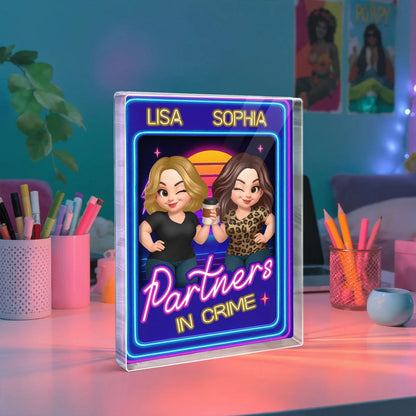 Plaque material and size view - Personalized Best Friend Acrylic Block