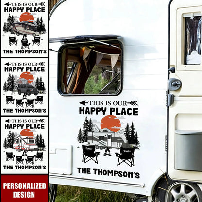 Custom Camping Rv Decal personalization view for Family