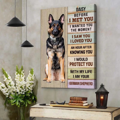 I Saw You I Loved You Personalized Dog Photo Canvas / Poster - Custom Wall Art for Pet Lovers Memorial Keepsake