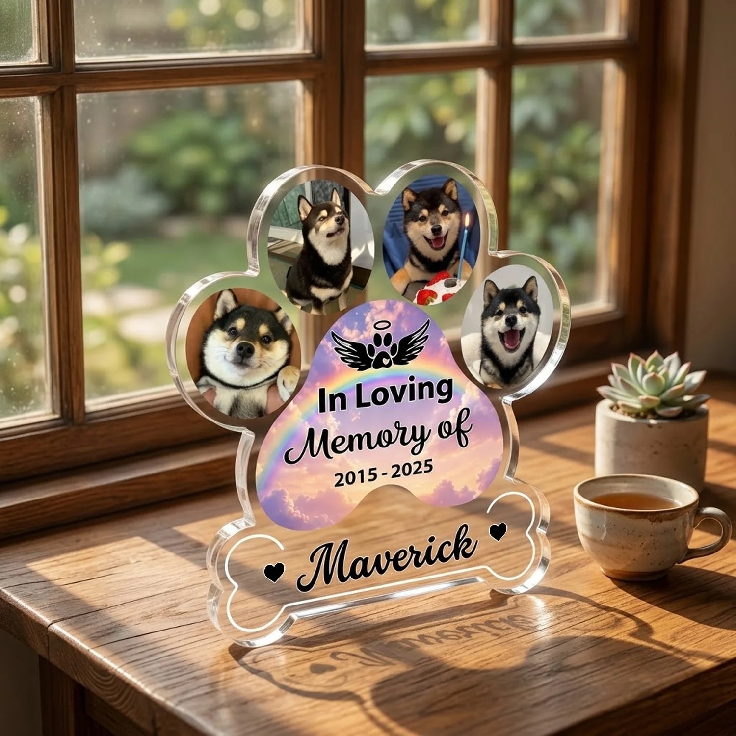 Custom Dog Memorial Gift for Dog Lovers with personalized design details for meaningful gifting