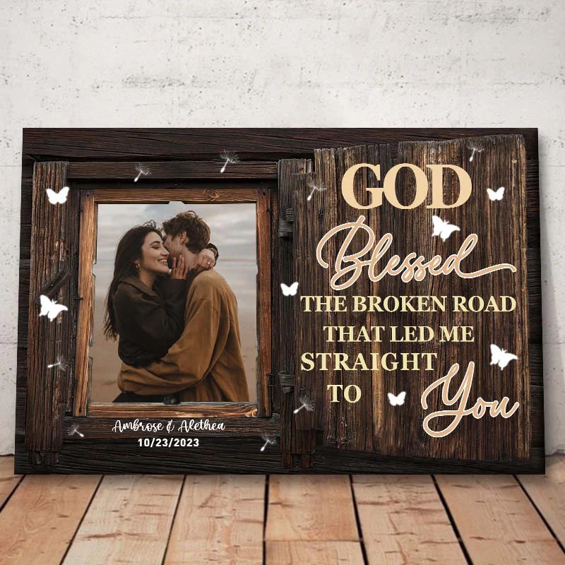 Canvas / Poster material and size view - Custom Wedding Canvas Print