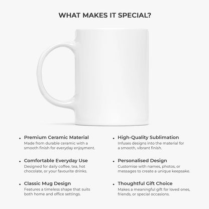 Custom Besties Playing Card Photo Mug - Personalized Friendship Coffee Mug Gift for Best Friend