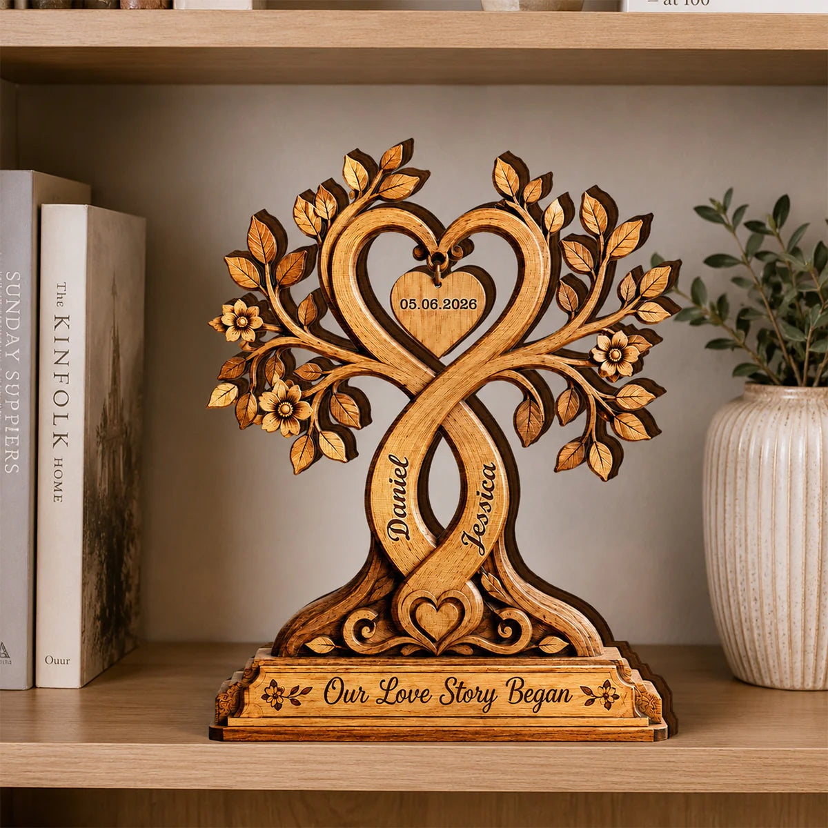 Custom Couple Love Story Plaque personalization view for Couples