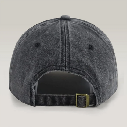 Personalized viking rune hat in black washed denim featuring custom name printed in ancient white Norse runes image 6