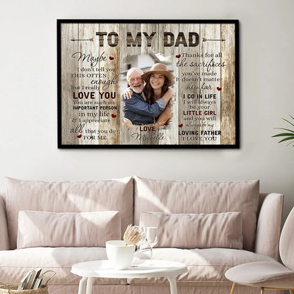 Personalized Dad Gifts From Daughter | Vintage Canvas Home Decor