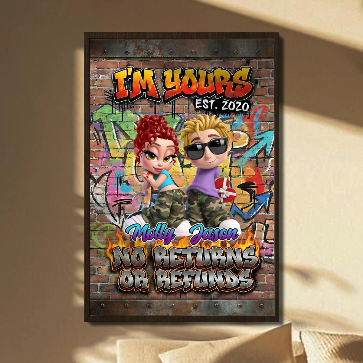 I'm Yours, No Returns Or Refunds, Graffiti Design