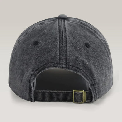Personalized Dog Dad Washed Denim Baseball Cap - Custom Photo Pet Dad Hat Gift