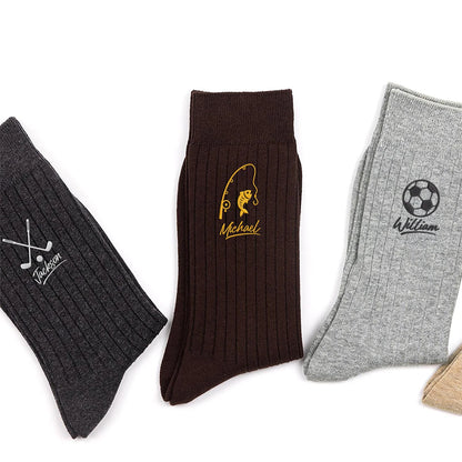 Custom Name Fishing & Athletic Socks - Personalized Crew Socks Gift for Sports Lovers