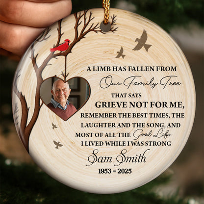 A Limb Has Fallen From Our Family Tree, Heart And Birds Design