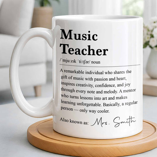 Personalized Music Teacher Gift for Teacher with personalized design details for meaningful gifting
