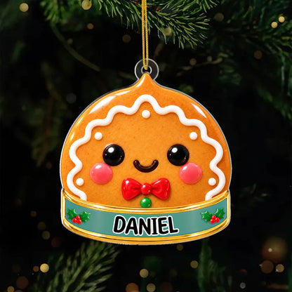 Cute Christmas Characters Personalized Acrylic Ornament - Kids Custom Keepsake