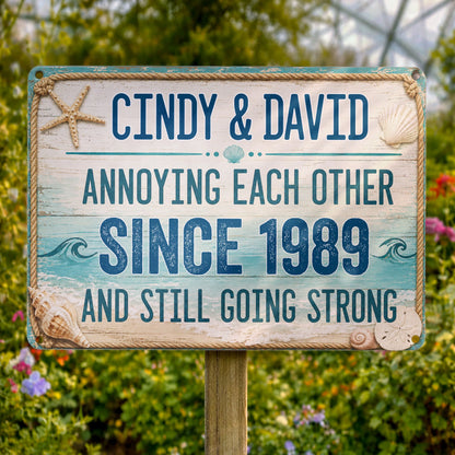 Custom Annoying Each Other Since Couple Metal Sign for Couples image 7