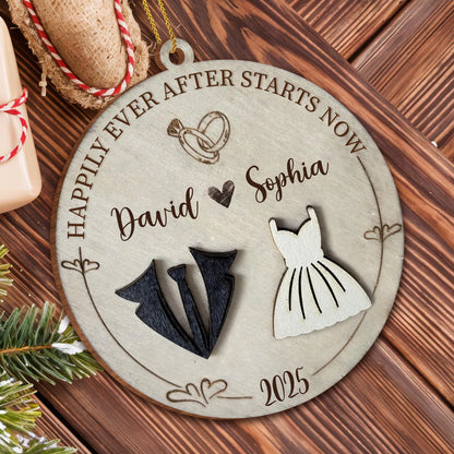 Wooden Ornament gift-ready design for Couples