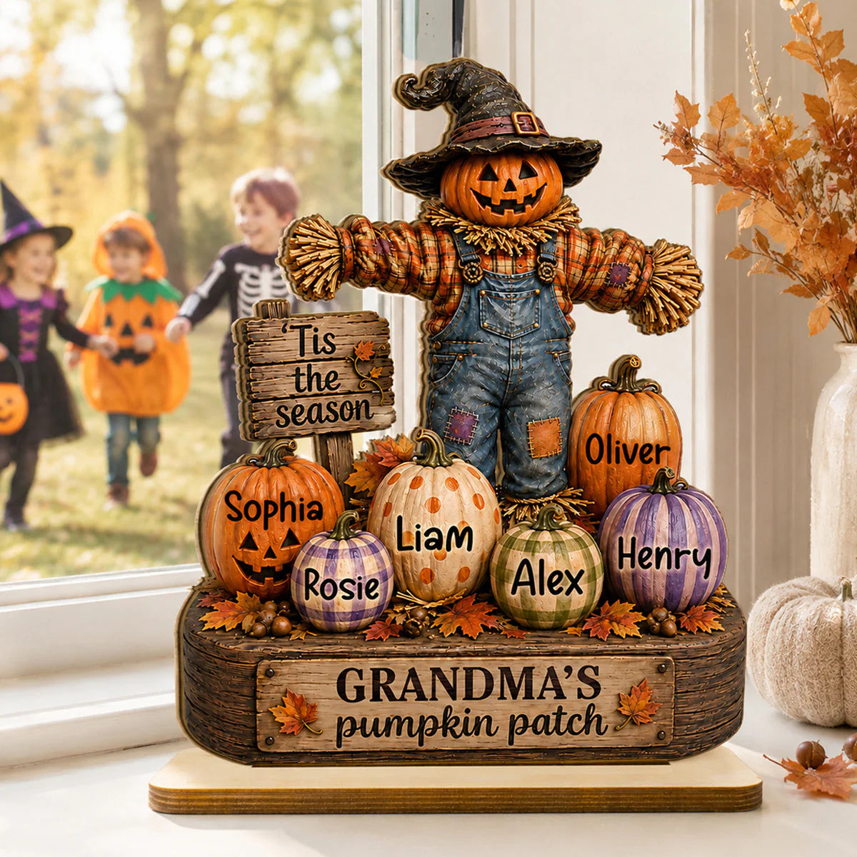 Personalized Grandma Pumpkin Patch Sign for Grandma with personalized design details for meaningful gifting