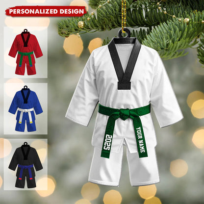 Custom Taekwondo Ornament for Kids/Babies with personalized design details for meaningful gifting