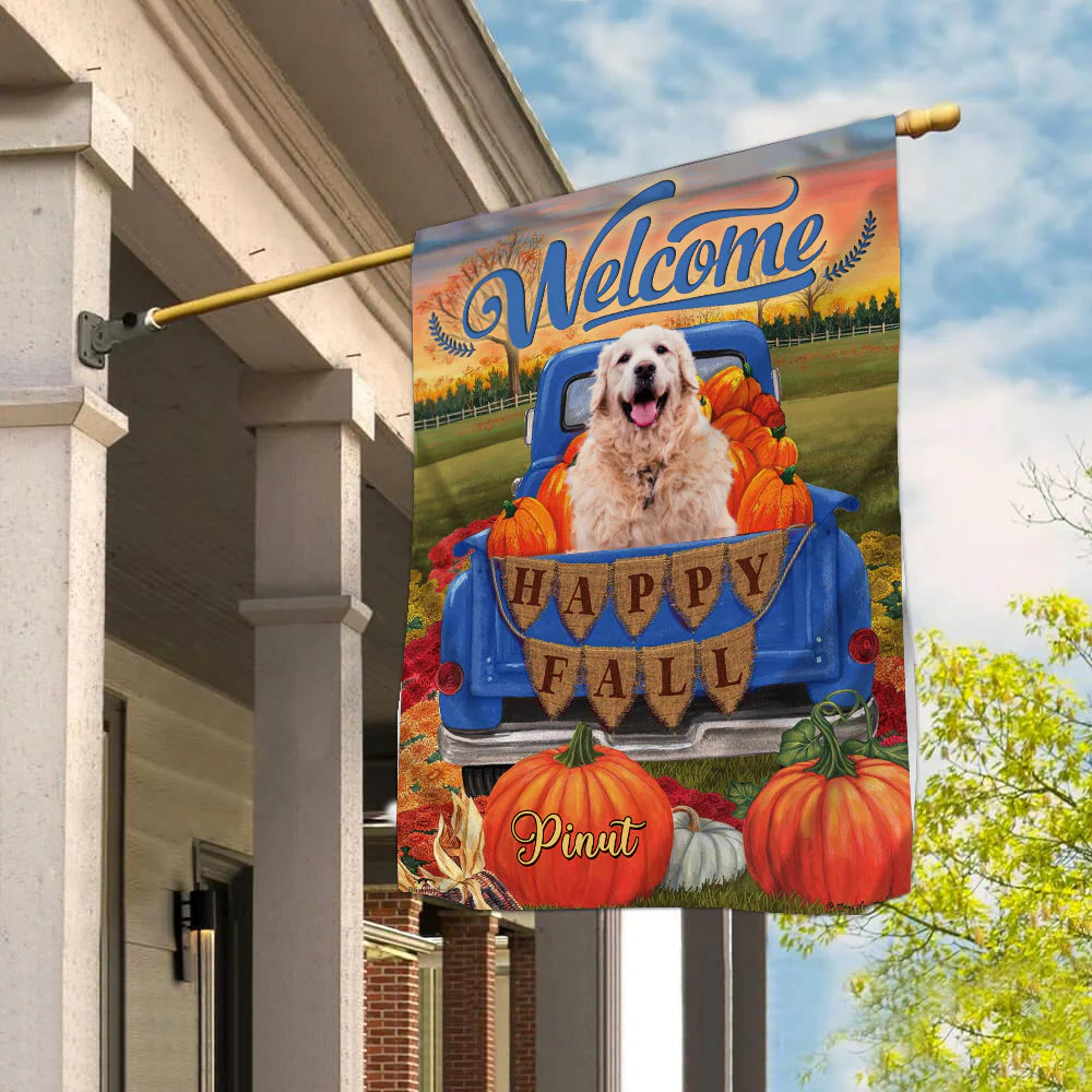 Garden Flag material and size view - Custom Pet Photo Garden Flag