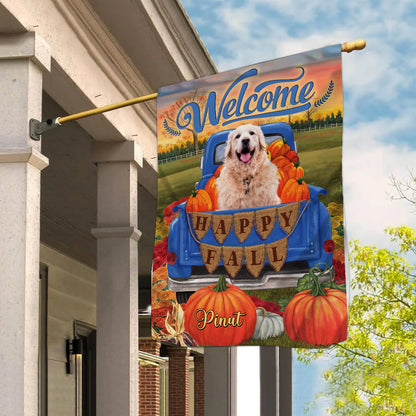 Garden Flag material and size view - Custom Pet Photo Garden Flag