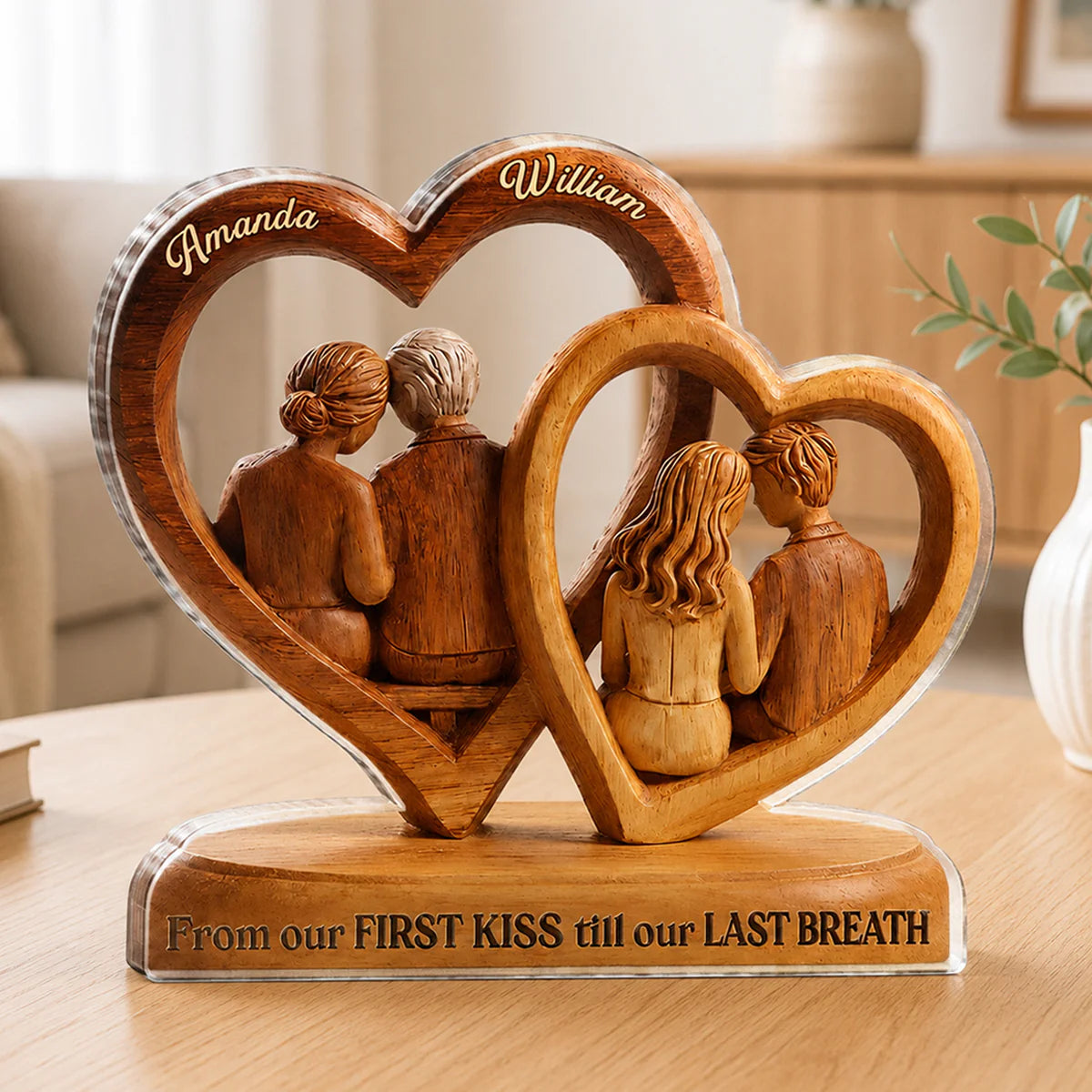 Personalized Couple Acrylic Plaque personalization view for Wife