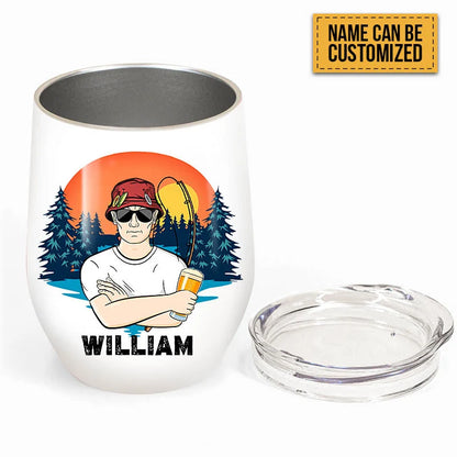 "I Rescue Fish And Beer" Personalized Wine Tumbler - Custom Gift for Fishing Lovers