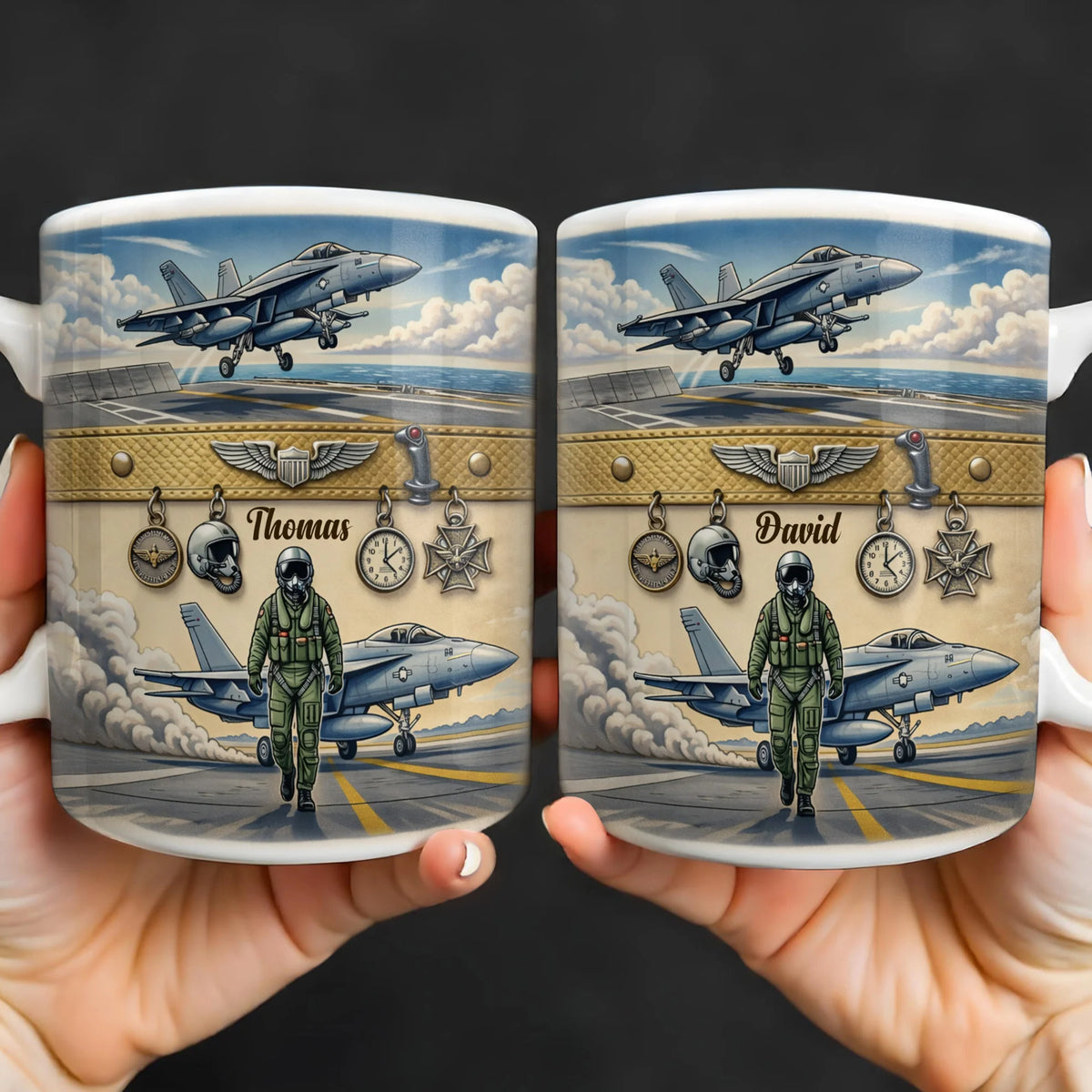 Customizable Military Pilot And Jets Theme