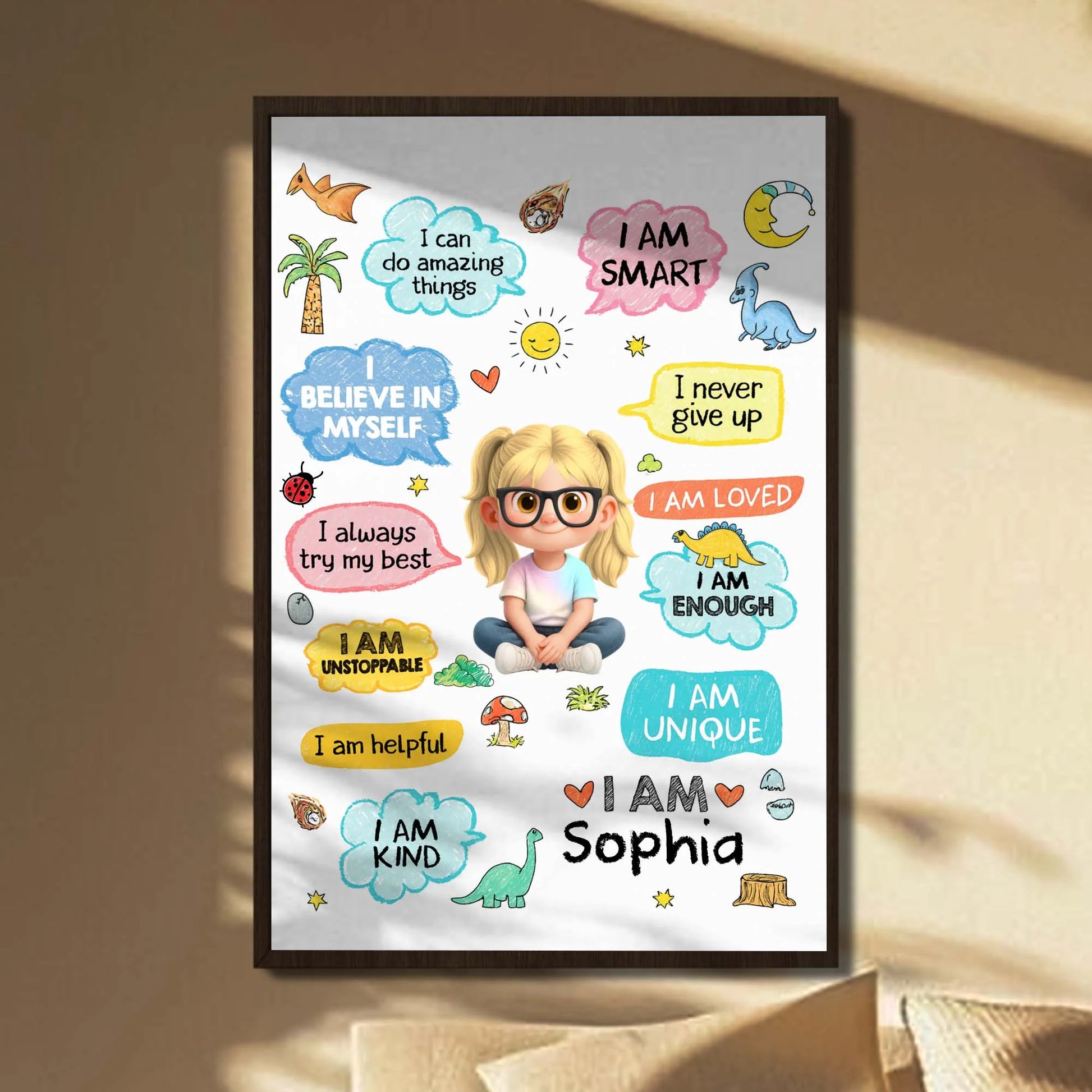 Personalized Kid Affirmations Poster personalization view for Kids/Babies