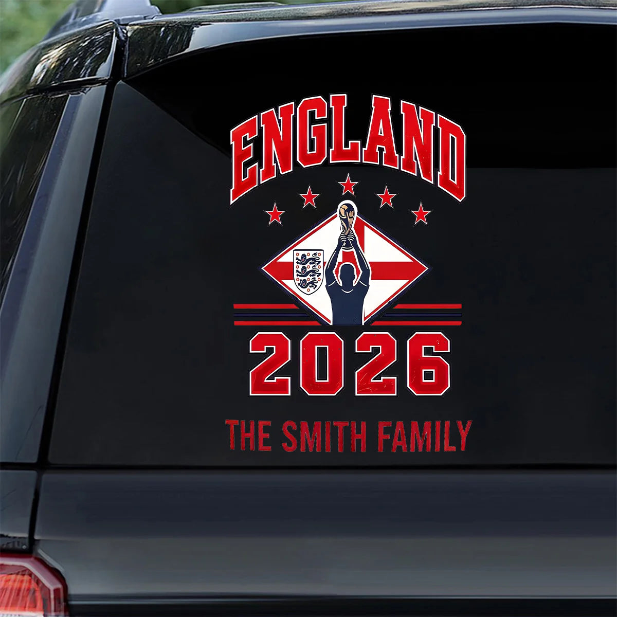 Decal / Sticker material and size view - Custom 2026 World Cup Car Sticker