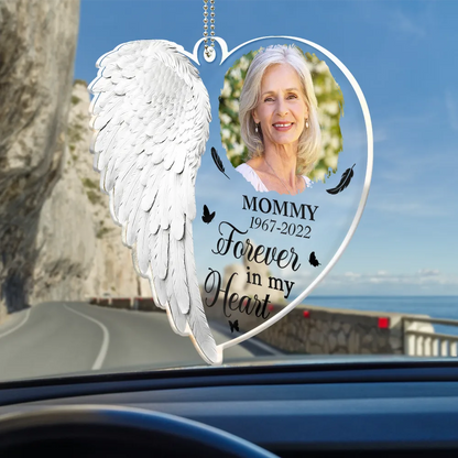 Custom Photo Memorial Car Hanger personalization view for Family