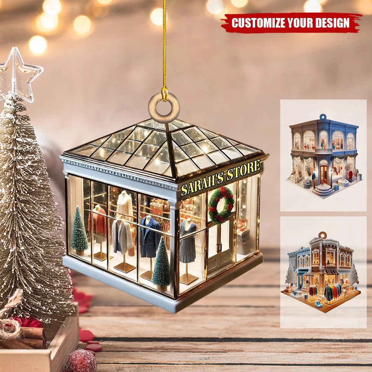 Custom Boutique Clothing Store Christmas Ornament - Personalized Holiday Keepsake Gift for Best Friends