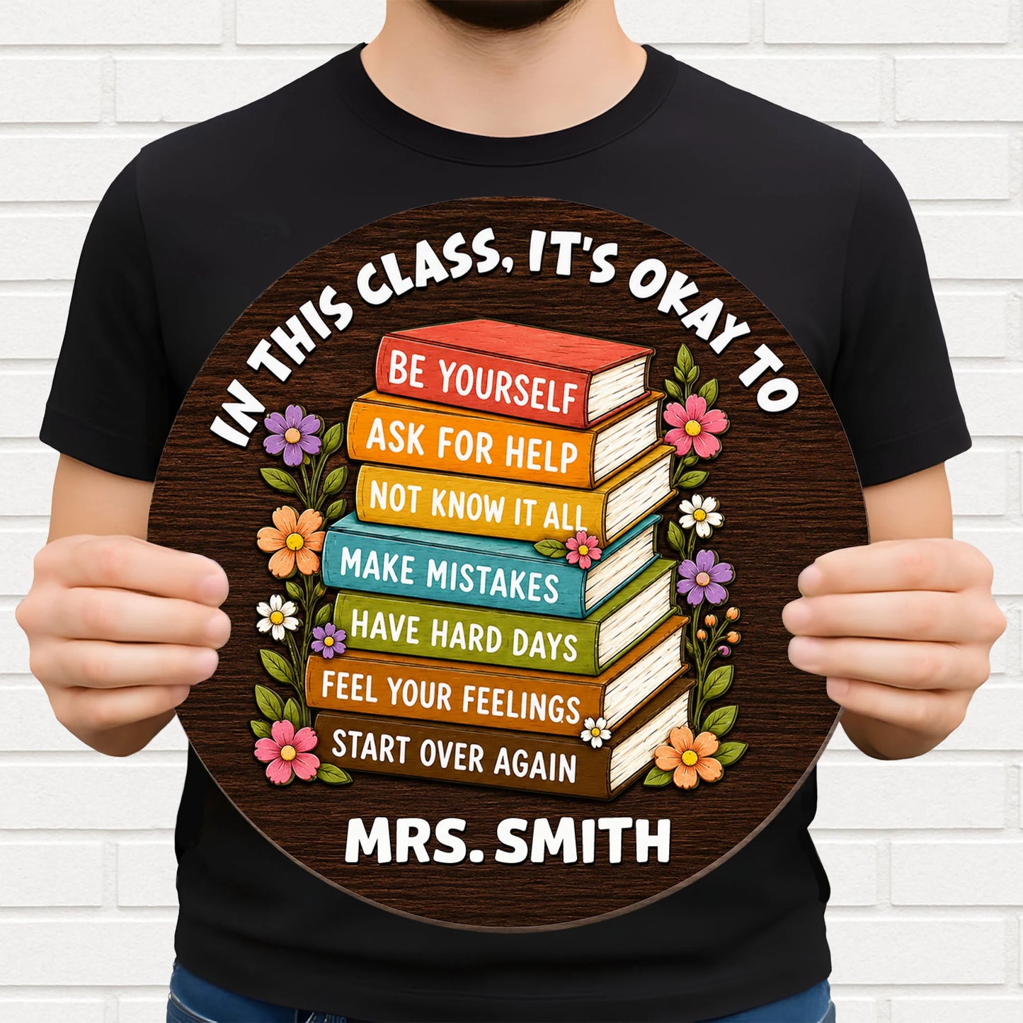 Wood Sign detail view for Teacher